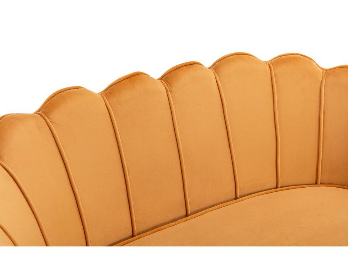 MUSCHELSOFA 2-Sitzer - Samt - Senfgelb - DANDELION - Gelb, Textil (73/78/124cm) - Pascal Morabito