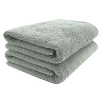 SAUNATUCH, 2er-Set, 70x200 cm, 100% Baumwolle, Grau - Hellgrau, Textil (70/200cm) - Zollner