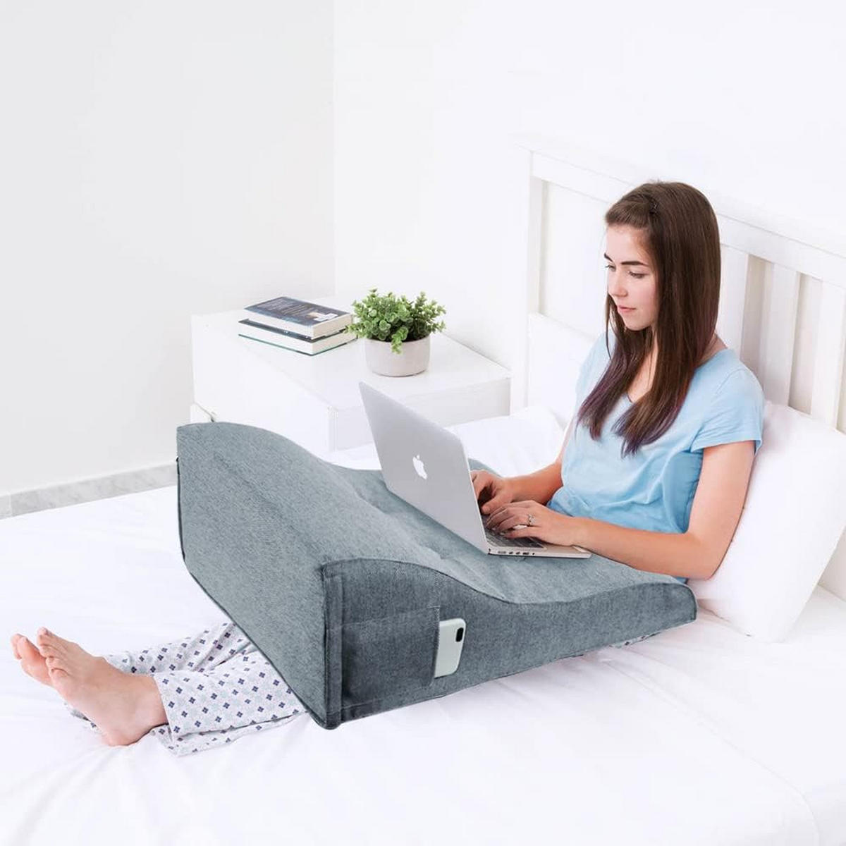 RÜCKENKISSEN Kopfteilkissen leinen grau 50cm - Grau, Textil (30/50cm) - Vercart