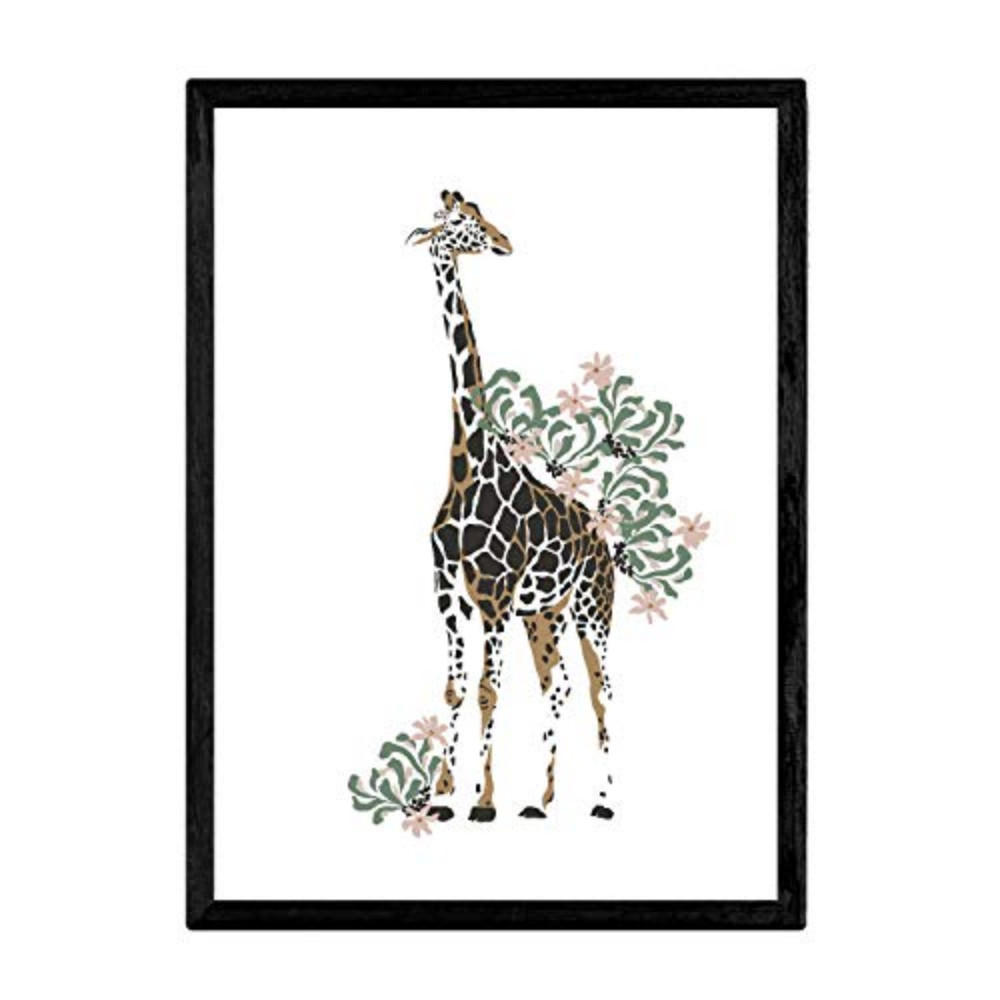 POSTER Giraffe A4 Rahmenlos - Klar, Papier (29.7/5/21cm) - Nacnic