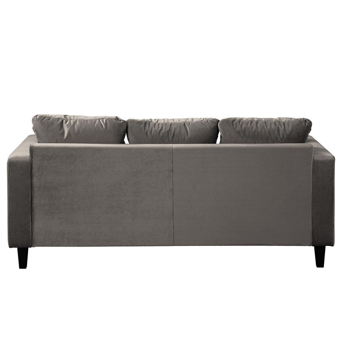 2-SITZER SOFA - Samt - Grau, Textil (178/85/90cm) - home24