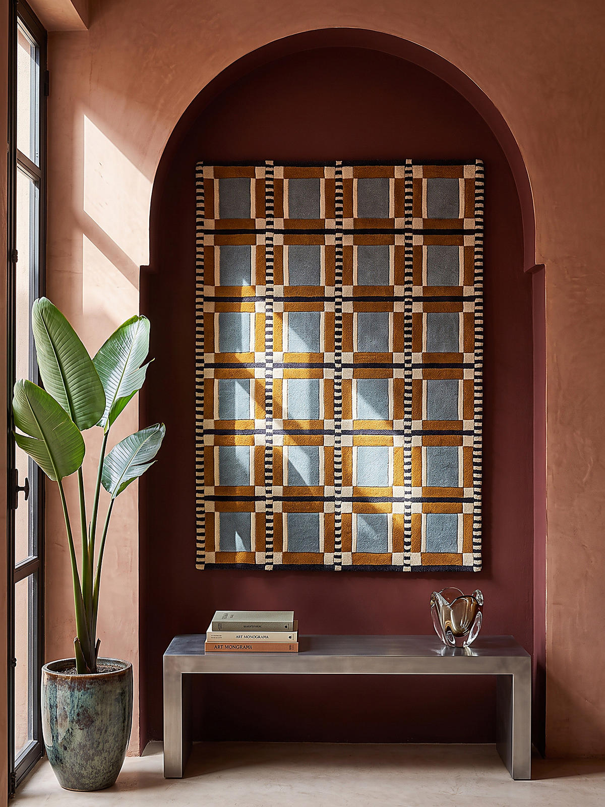 WOLLTEPPICH handgetuftet ORRIN, Fensterkaro-Raster, Multi, 140 x 200 cm - Multicolor, Textil (140/200cm) - KADIMA DESIGN