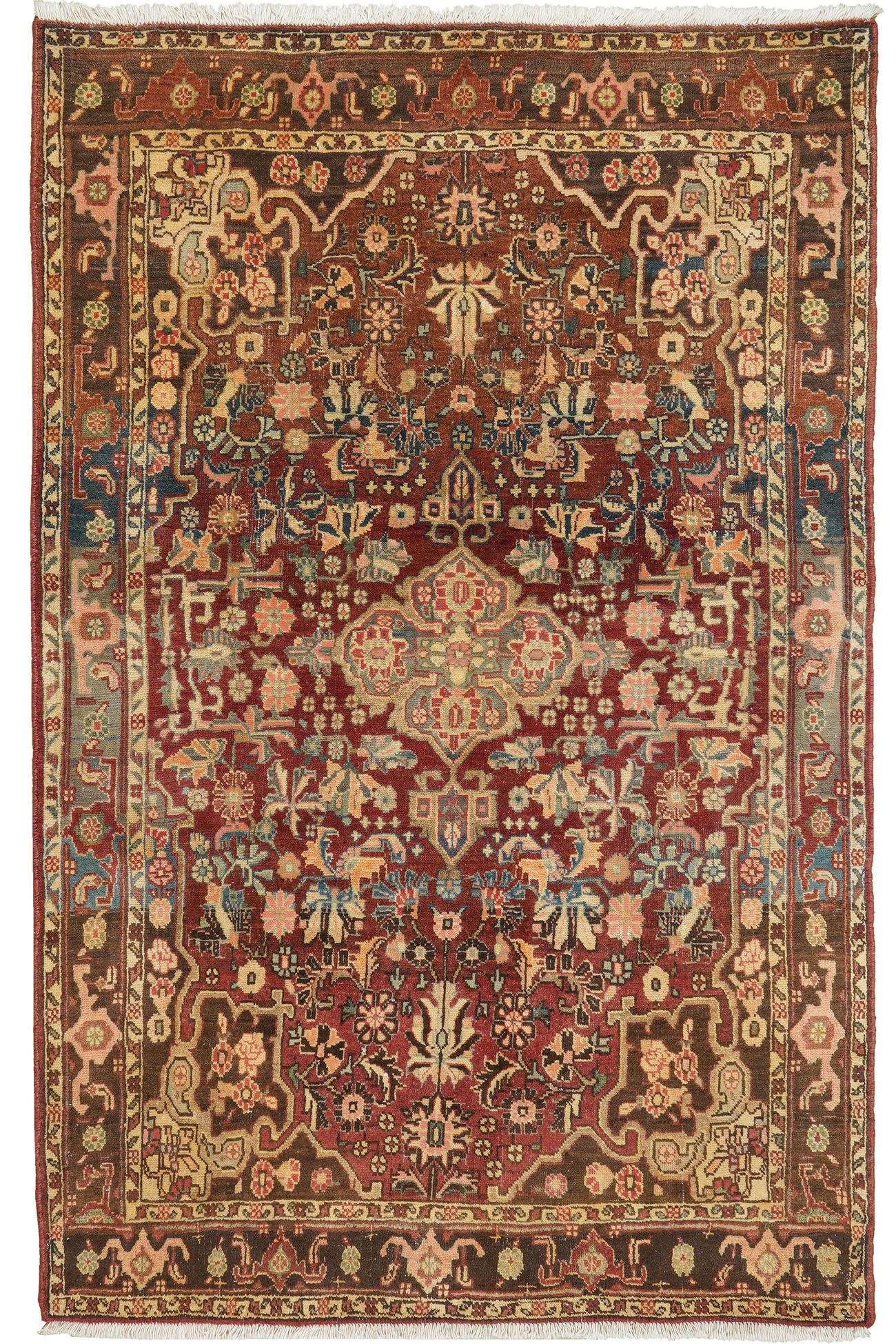 TEPPICH Heritage Mehrfarbig 156/100 cm Schurwolle - Multicolor, Textil (100/156cm) - Looma