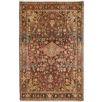 TEPPICH Heritage Mehrfarbig 156/100 cm Schurwolle - Multicolor, Textil (100/156cm) - Looma