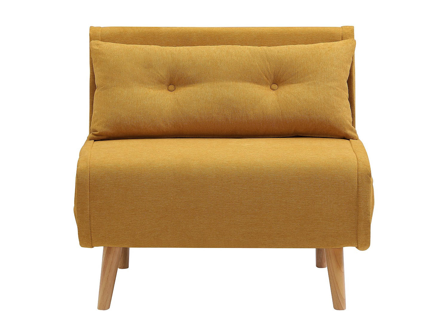 SCHLAFSESSEL - 1 Person - stoff - senffarben Valerio - Dunkelgelb, Holz/Textil (90/81/78cm) - Vente-Unique