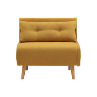 SCHLAFSESSEL - 1 Person - stoff - senffarben Valerio - Dunkelgelb, Holz/Textil (90/81/78cm) - Vente-Unique