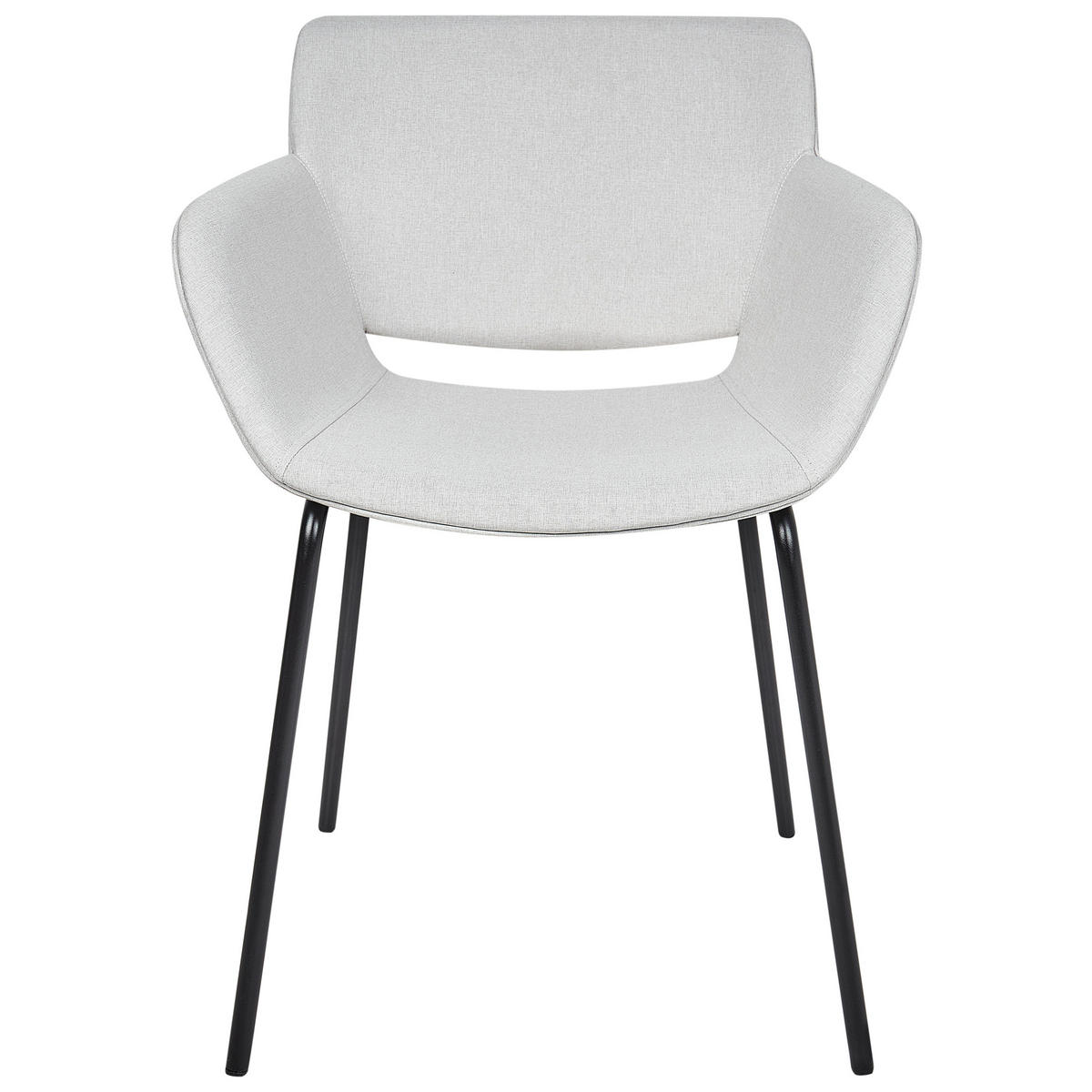 ESSZIMMERSTUHL 2er-Set Stoff Hellgrau Axtel - Hellgrau, Textil (60/81/52cm) - Beliani
