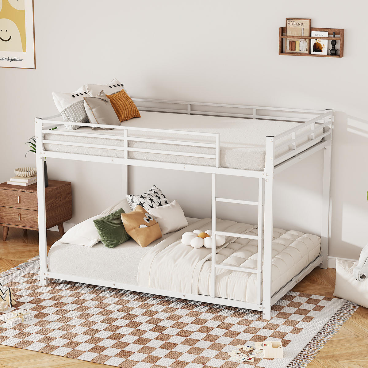 ETAGENBETT 140/200 cm Weiß aus Metall für Kinder - Weiß, Metall (140/200cm) - MIVRAY