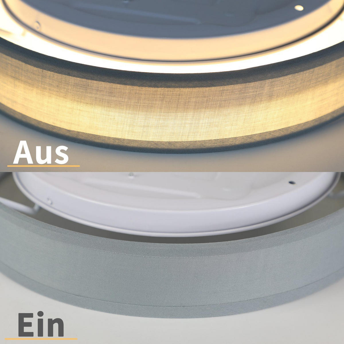 LED-DECKENLEUCHTE Alvira 30/30/6 cm - Grün, Textil (30/30/6cm) - Nettlife
