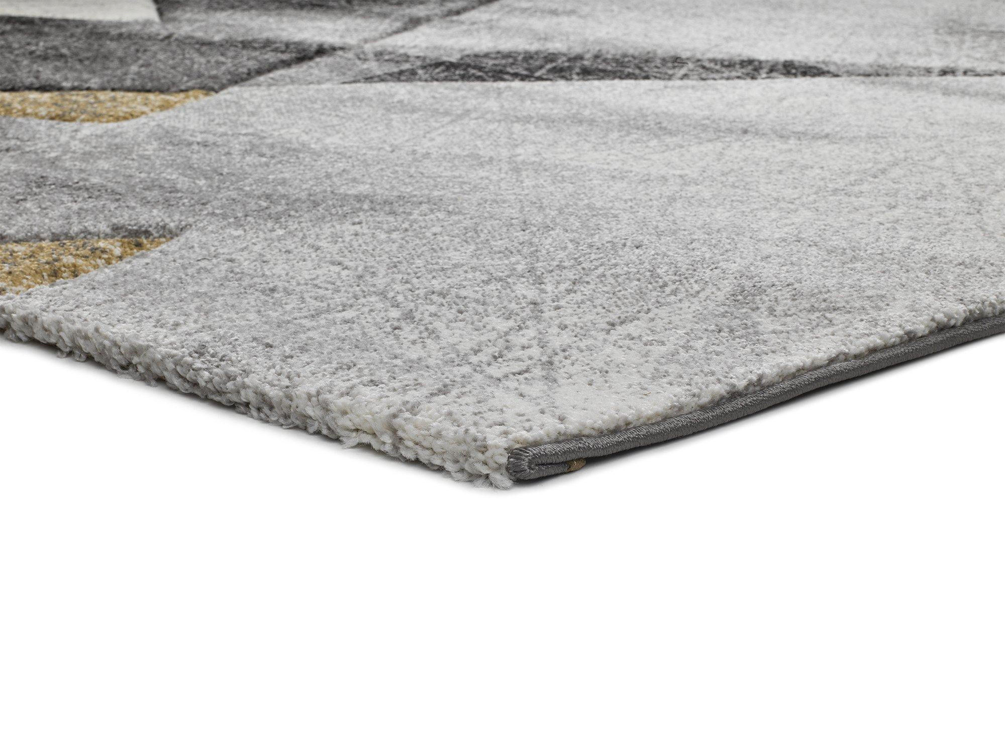 WEBTEPPICH Grau Bianca 120/170 cm - Silberfarben/Goldfarben, Naturmaterialien/Textil (120/170cm) - Atticgo