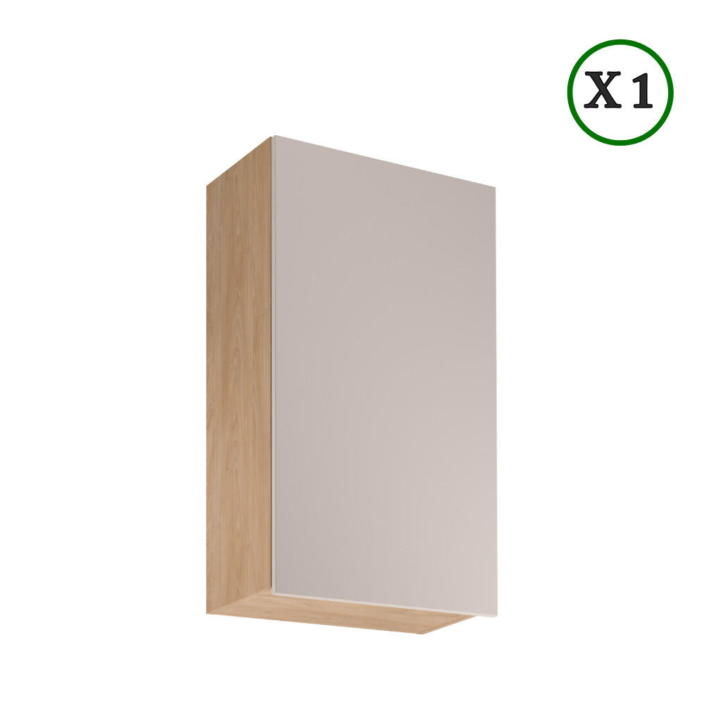 KÜCHENZEILE 300 cm - Sorento K45-M300 - in Beige / Sonoma Eiche - Beige/Schwarz, Holz/Holzwerkstoff (300/247/58cm)