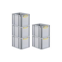 EUROBOX 5x Nextgen Color 32x30x40cm 30 Liter Griffe Gelb Geschlossen - Gelb, Kunststoff (30/32/40cm) - PROREGAL