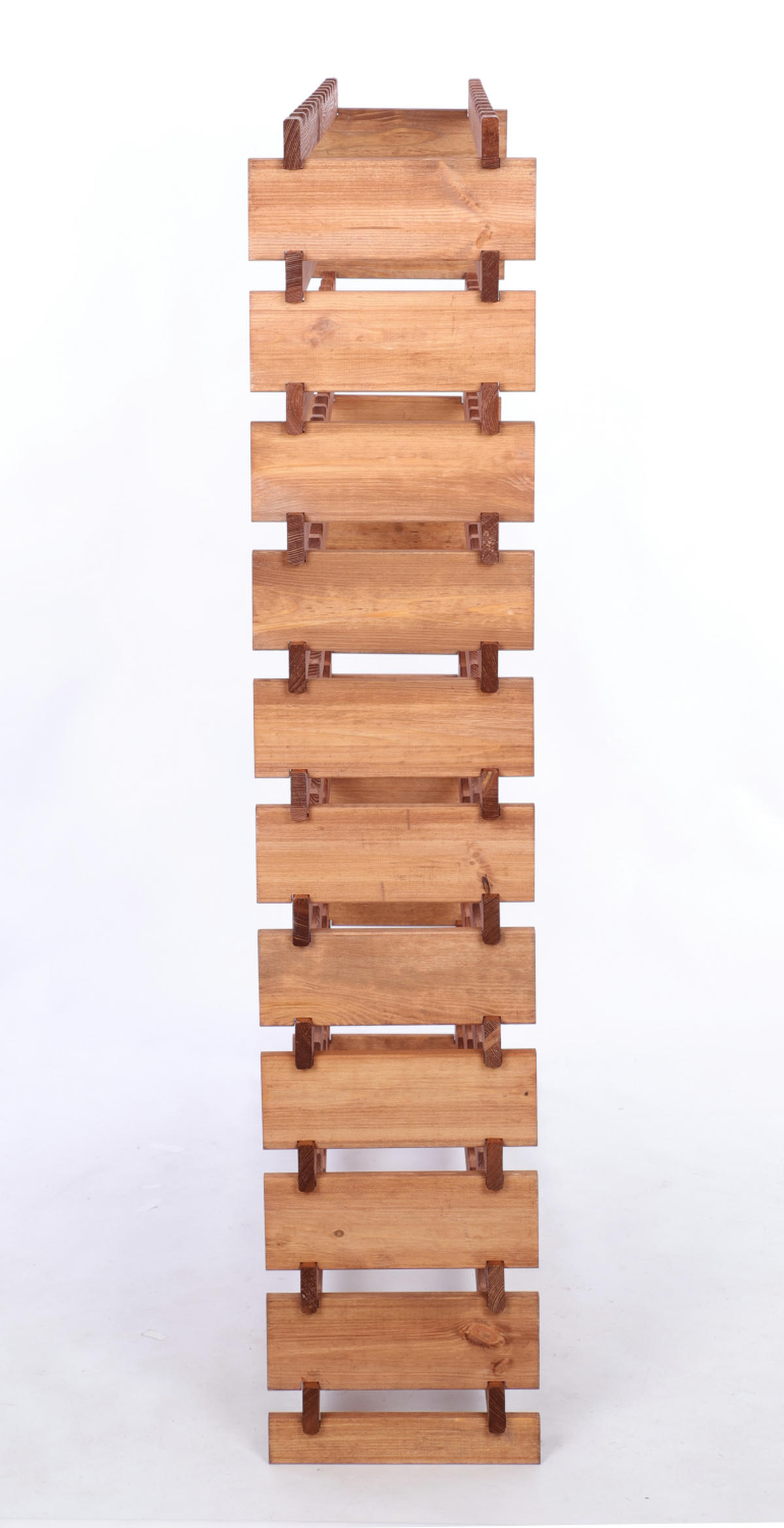 WEINREGAL VINOTECA FLEX PRO HxBxT 149x123x28cm 132 Flaschen auf 11 Ebenen Braun geölt - Braun, Holz (123/149/28cm) - PROREGAL