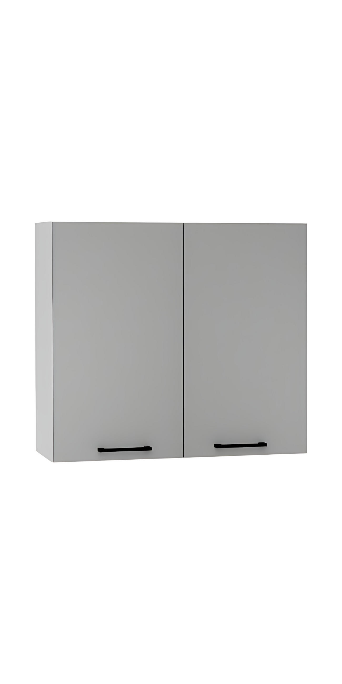 HÄNGESCHRANK W80 - Morvex - Stilvolle Wandlösung - Grau, Holz/Metall (80/72/30cm) - ROYAL24_MARKT