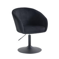 LOUNGESESSEL JAMAIKA mit Armlehnen Samt - Schwarz, Textil (59/95/59cm) - SVITA