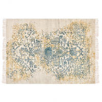 VINTAGE-TEPPICH Boyali 200/140 cm - Grün, Naturmaterialen (140/200cm) - Beliani