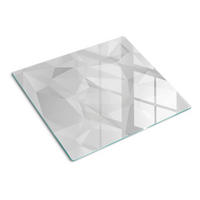 GLASPLATTE 60x52 cm Abstrakte Dreiecke - Weiß, Glas (60/0.4/52cm) - TULUP