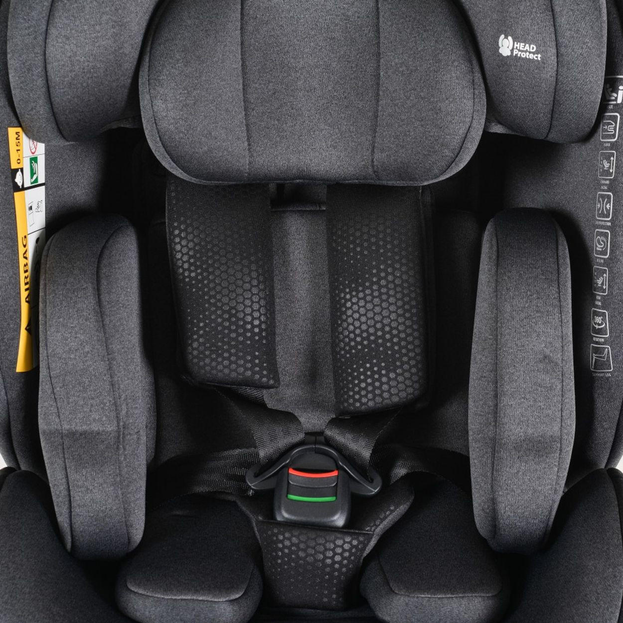 KINDERSITZ Hoku i-Size schwarz (40-150cm) Gruppe 0+/1/2/3, Isofix, Stützfuß - Schwarz, Kunststoff (44/60/52cm) - Cangaroo