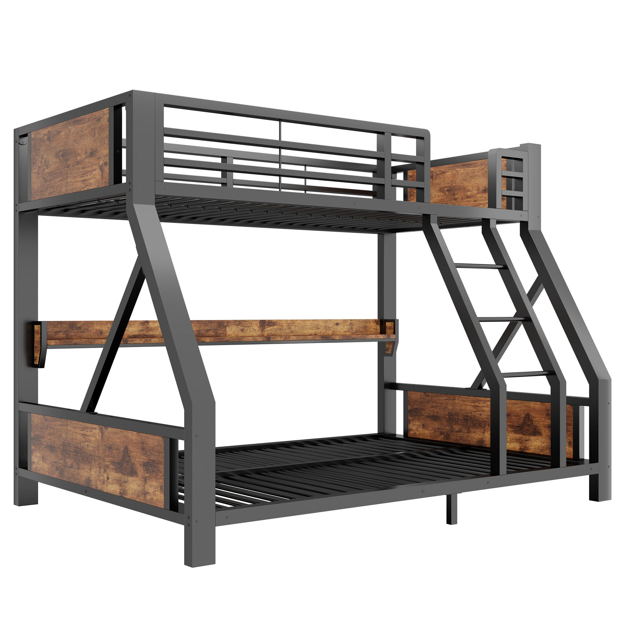 ComfortXL Etagenbett Schwarz 140x200 cm