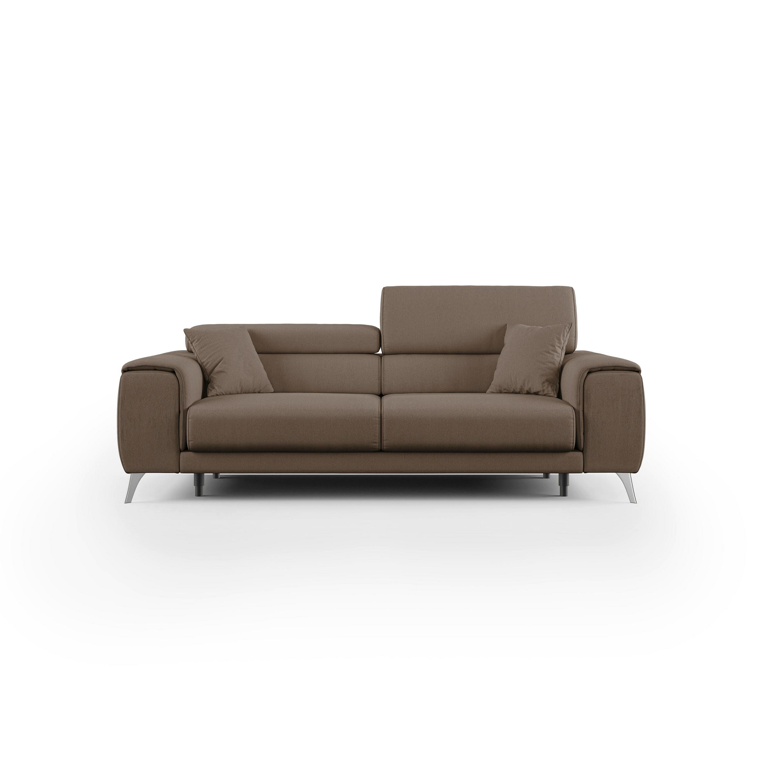 LINEARSOFA Fusion - Braun, Textil (215/73/102cm) - Divani.store