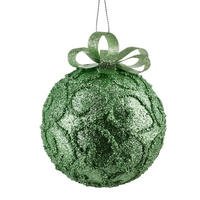 CHRISTBAUMKUGEL Santa Lila 10cm Styropor - Grün, Kunststoff (12/12/14cm) - Mondex