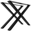 TISCHBEIN 2er Set Metall schwarz - Schwarz, Metall (8/72/70cm) - CLP