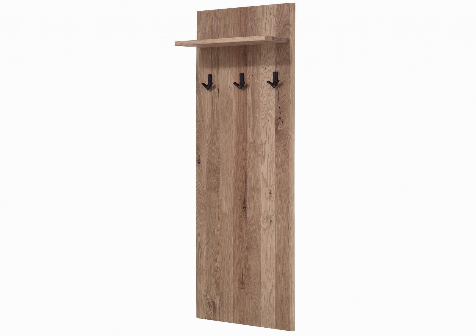 WANDGARDEROBE Wildeiche 140x20x50 bianco geölt VILLANDERS #233 - Beige, Holz (50/140/2cm) - Massivmoebel24