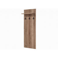 WANDGARDEROBE Wildeiche 140x20x50 bianco geölt VILLANDERS #233 - Beige, Holz (50/140/2cm) - Massivmoebel24