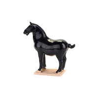 DEKOFIGUR Ma Pferdefigur, Keramik, Schwarz, H 27 cm - Schwarz, Keramik (26/10/27cm) - Gift Company