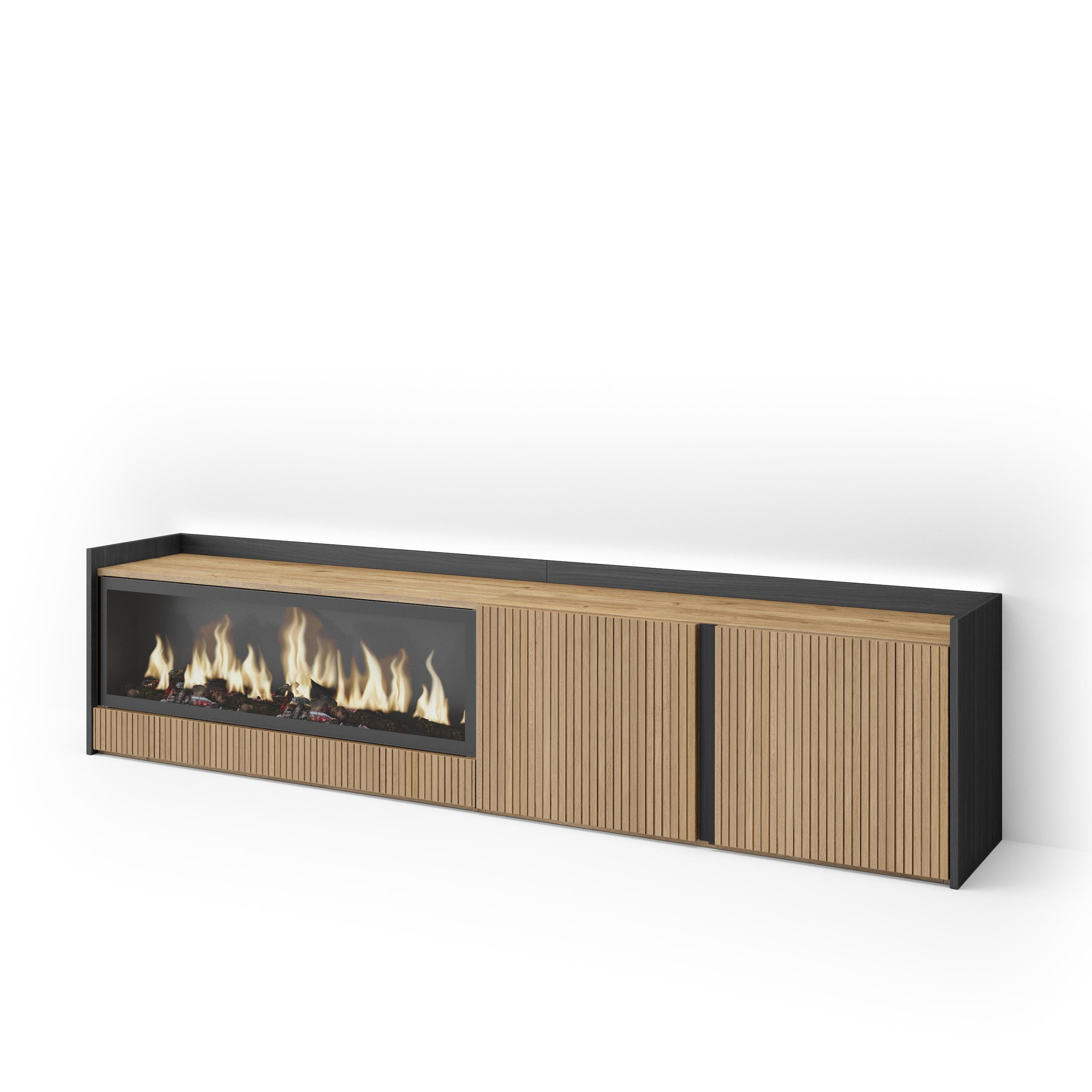 Skraut Home Lowboard, Eiche 212x50x35 cm