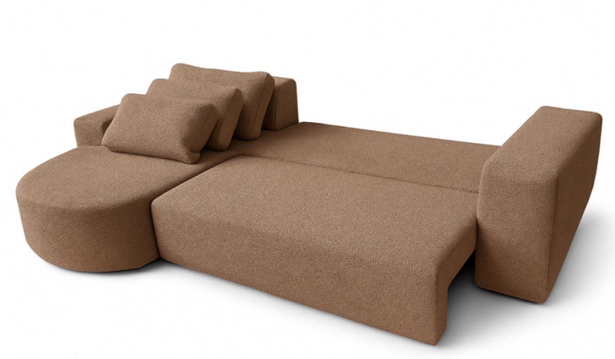 ECKSOFA Braun Vello Mit Schlaffunktion Links - Braun, Textil (270/165cm) - Sepro Meble