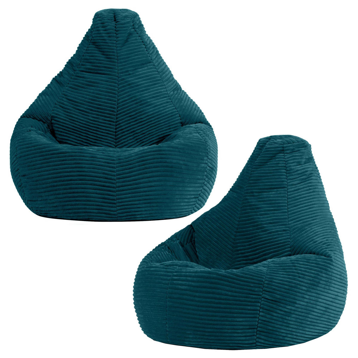 SITZSACK für Kinder Sessel aus Cord 2-tlg. - Grün, Textil (69/59/65cm) - icon