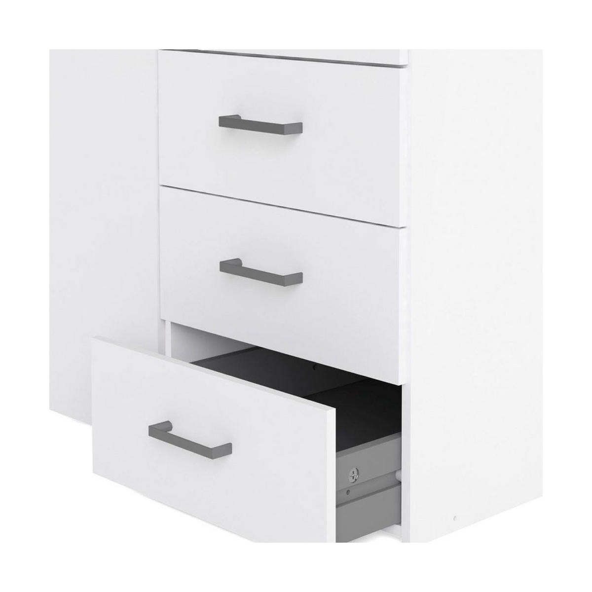 KLEIDERSCHRANK weiß - Weiß, Holzwerkstoff (116/200/50cm) - ebuy24