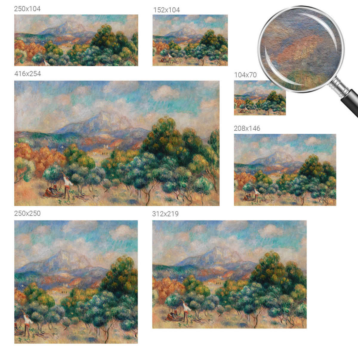 FOTOTAPETE 104x70 cm - Berglandschaft - Grün, Textil (104/70cm) - Wallfluent