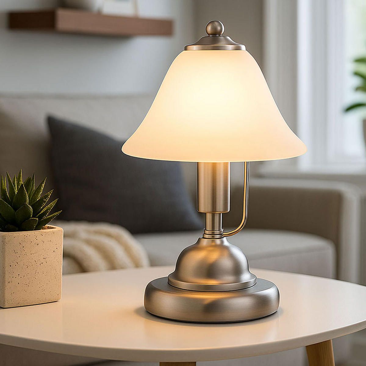 TISCHLEUCHTE Messing Glas Gold - Goldfarben, Glas (17/17/27cm) - Globo Lighting