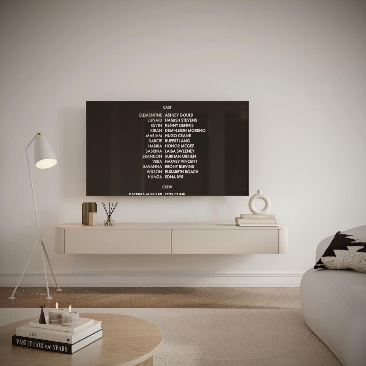 TV-BOARD Luvio Kaschmirgrau hängend 175/20/39 cm - Taupe, Holzwerkstoff (175/20/39cm) - Selsey