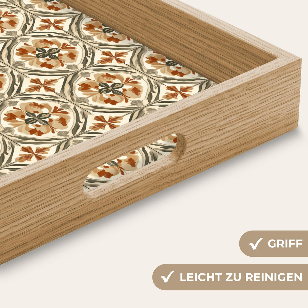 TABLETT - Elegant - antik - farbenfroh - 40x30 cm - Multicolor, Holz (40/5/5cm) - OnlyWow