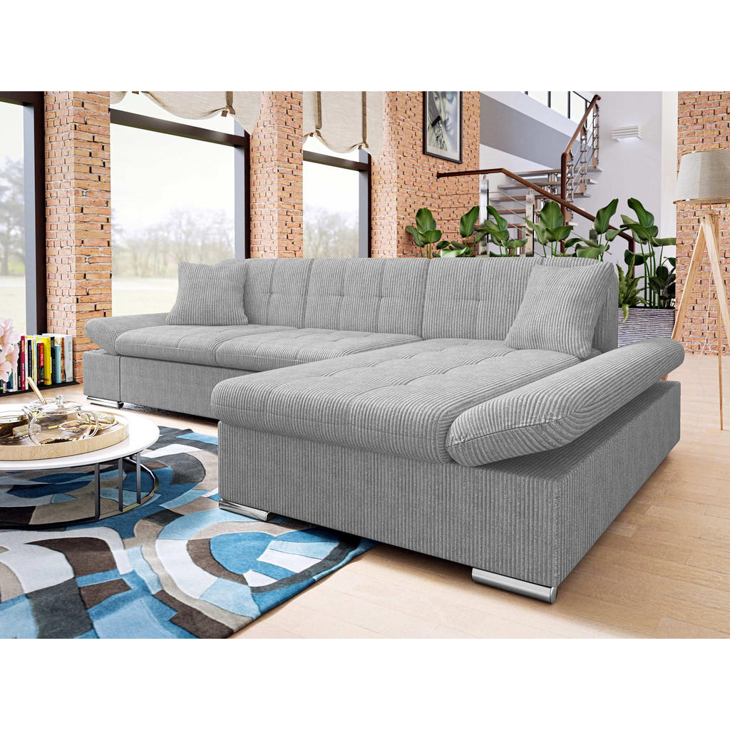 Thumbnail - Mirjan24 Ecksofa, Hellgrau, Textil, rechts montierbar, L-Form, 278x161 cm, Wohnzimmer, Sofas & Couches, Wohnlandschaften...