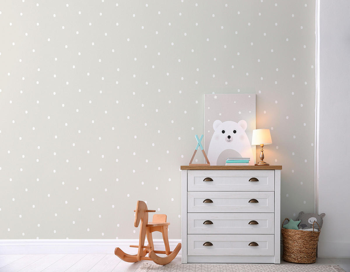 TAPETE Punkte 53 cm x 10 m - Beige, Papier (53/0.1cm) - Sanders & Sanders