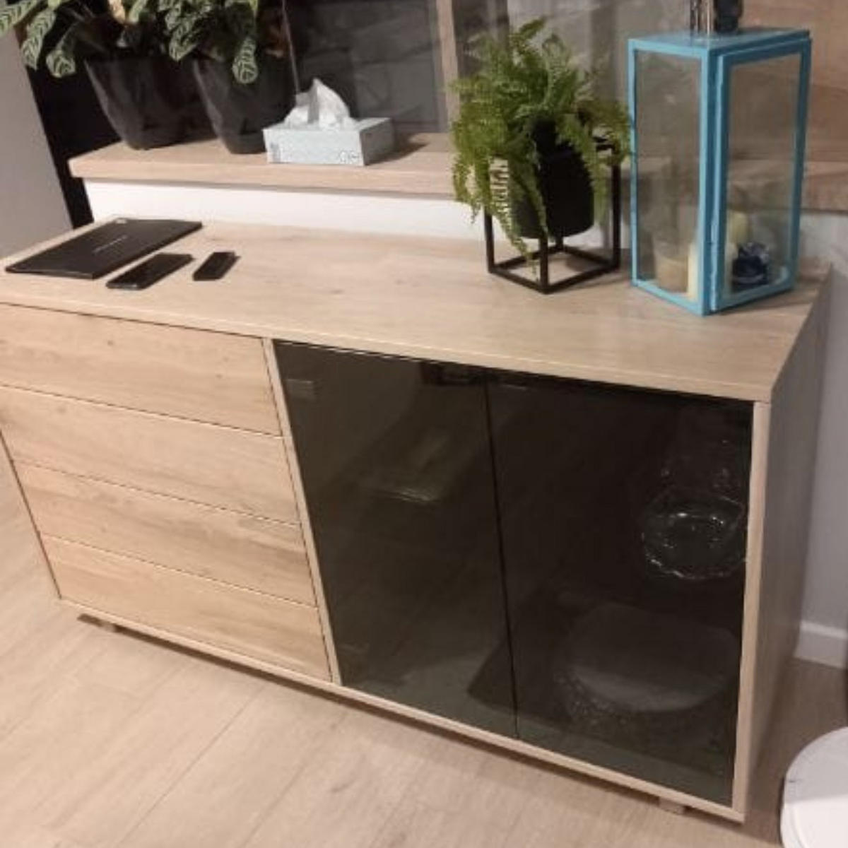 KOMMODE mit Schubladen aus Eichenholz BERGEN I - Eichefarben, Holz (150/80/45cm) - Rawood Furniture