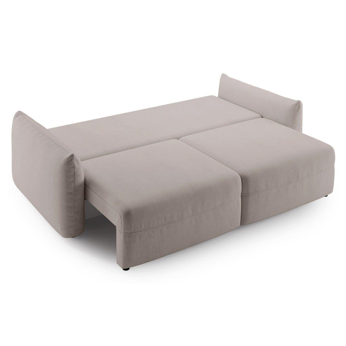 SCHLAFSOFA Theolla Hellbeige - Ecru/Schwarz, Textil/Metall (248/97/111cm) - Selsey