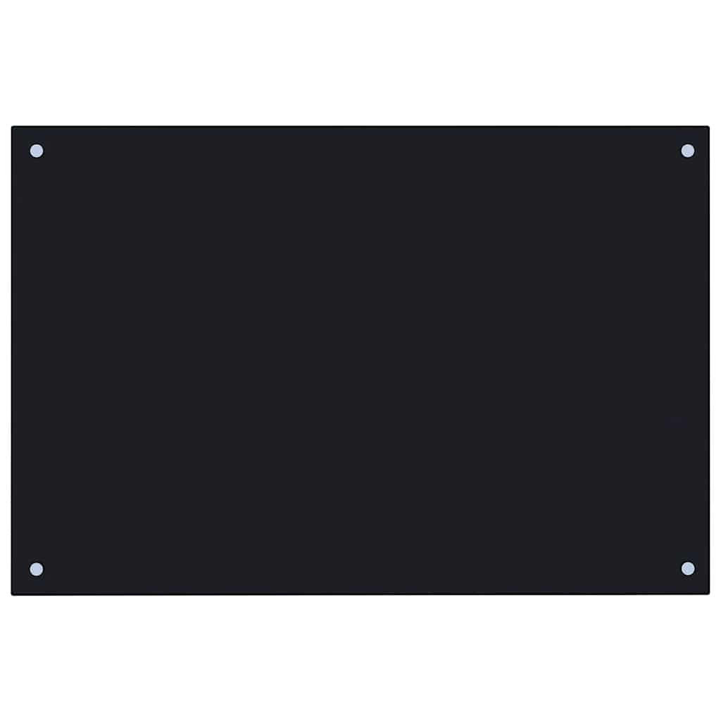 KÜCHENRÜCKWAND Glas 90x60 cm Schwarz Wand-Spritzschutz - Schwarz, Glas (90/60/0.6cm) - DELUKE
