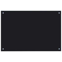 KÜCHENRÜCKWAND Glas 90x60 cm Schwarz Wand-Spritzschutz - Schwarz, Glas (90/60/0.6cm) - DELUKE