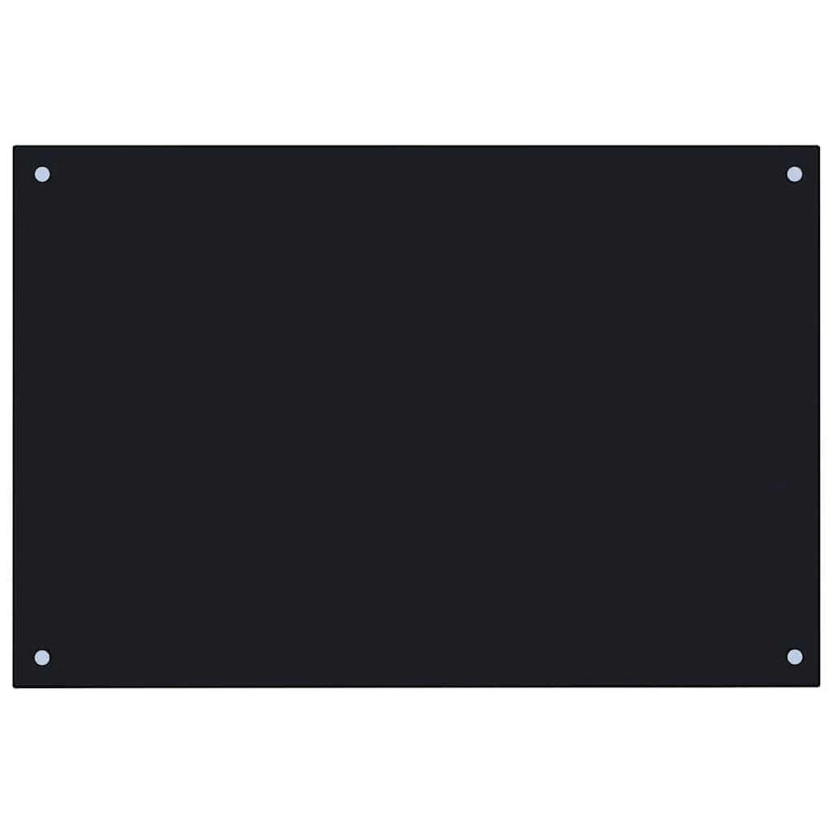 KÜCHENRÜCKWAND Glas 90x60 cm Schwarz Wand-Spritzschutz - Schwarz, Glas (90/60/0.6cm) - DELUKE