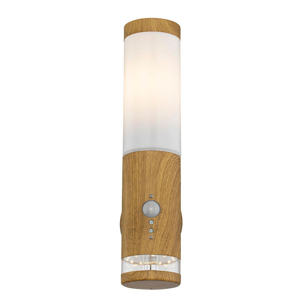 LED WANDLEUCHTE Holz-Optik Braun - Braun, Metall (14.2/8.5/35cm) - Globo Lighting
