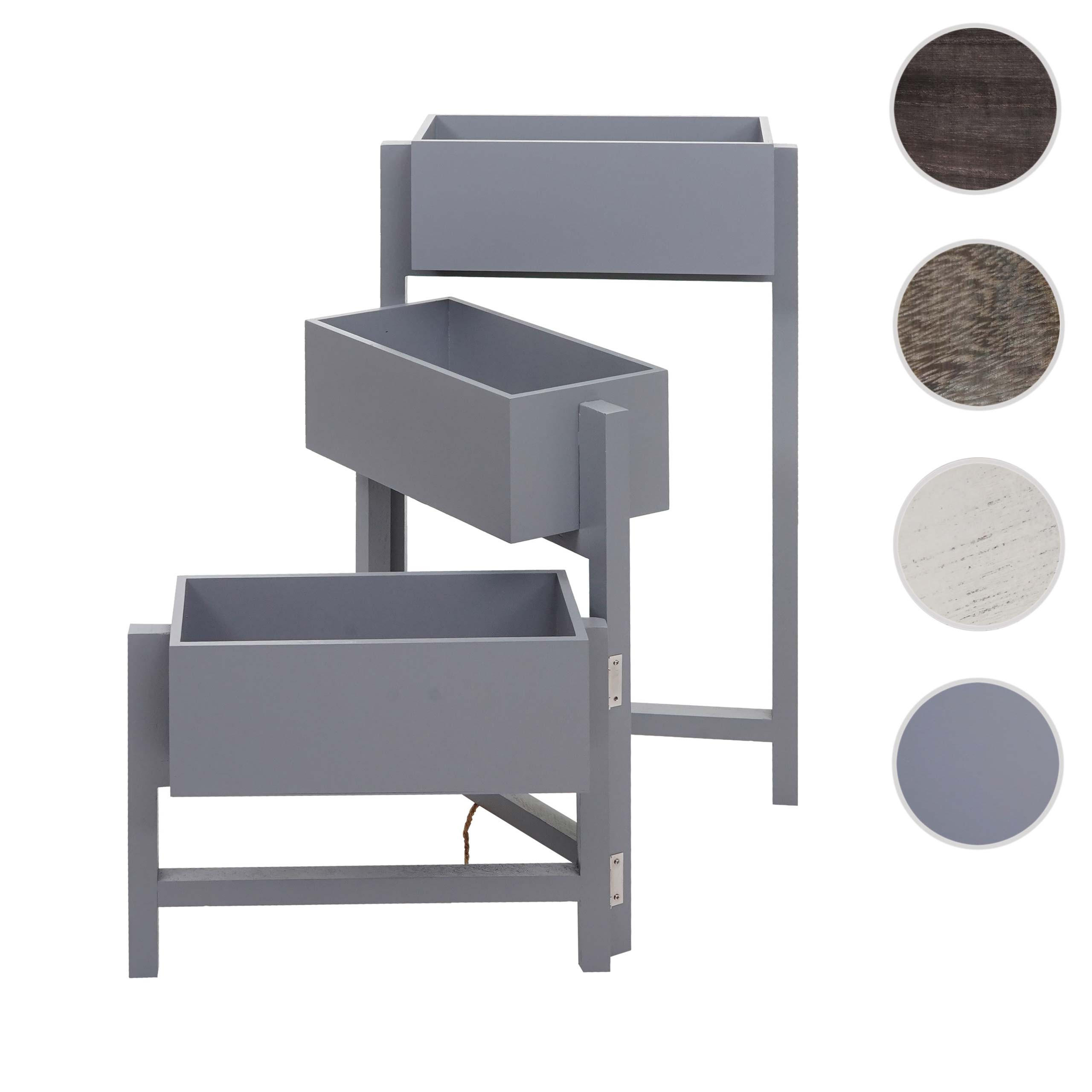 PFLANZREGAL STANDREGAL Grau, Blau - Blau/Grau, Holz (108/65/15cm) - MCW
