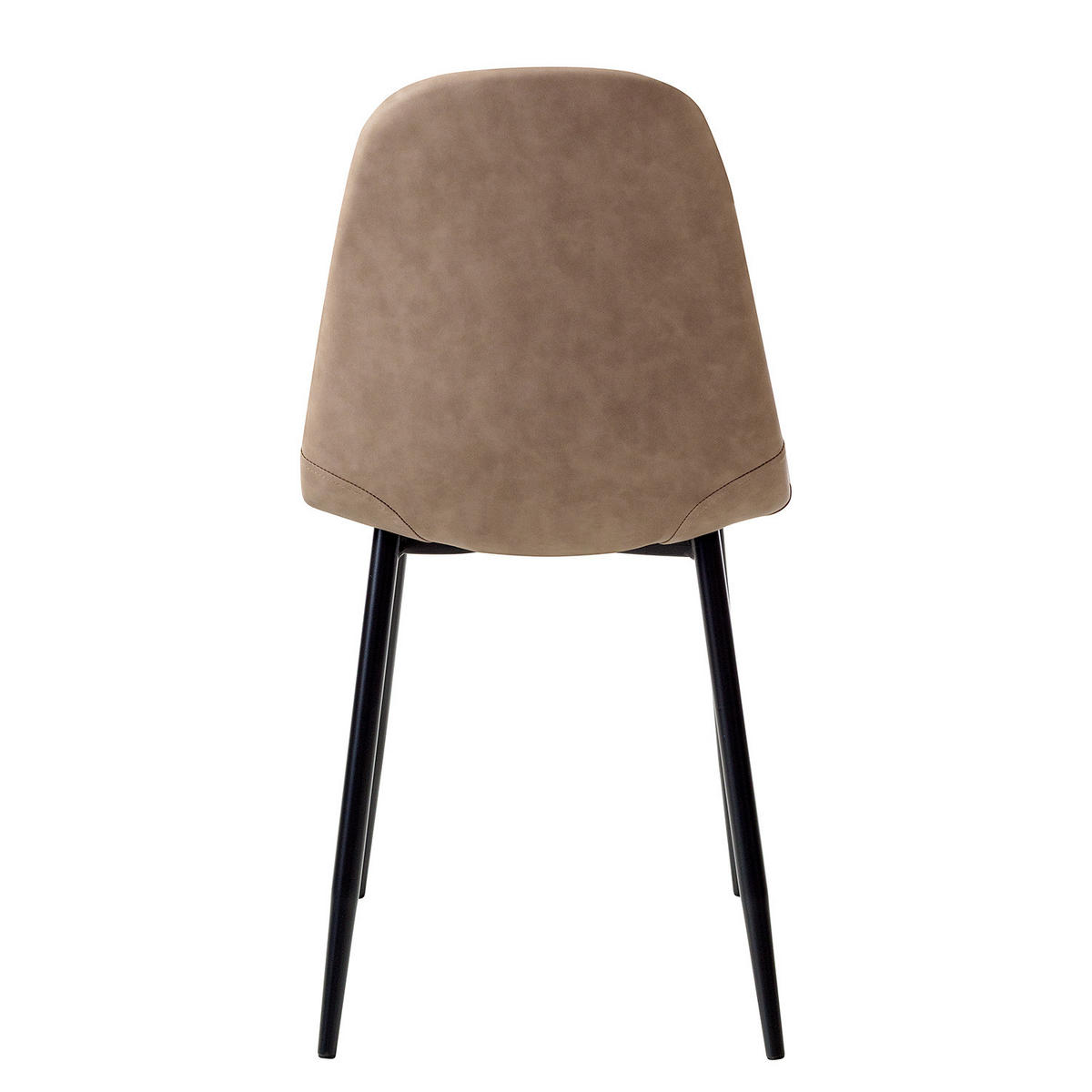 POLSTERSTUHL - Metall / Kunstleder - Braun, Kunststoff/Metall (44/87/53cm) - home24
