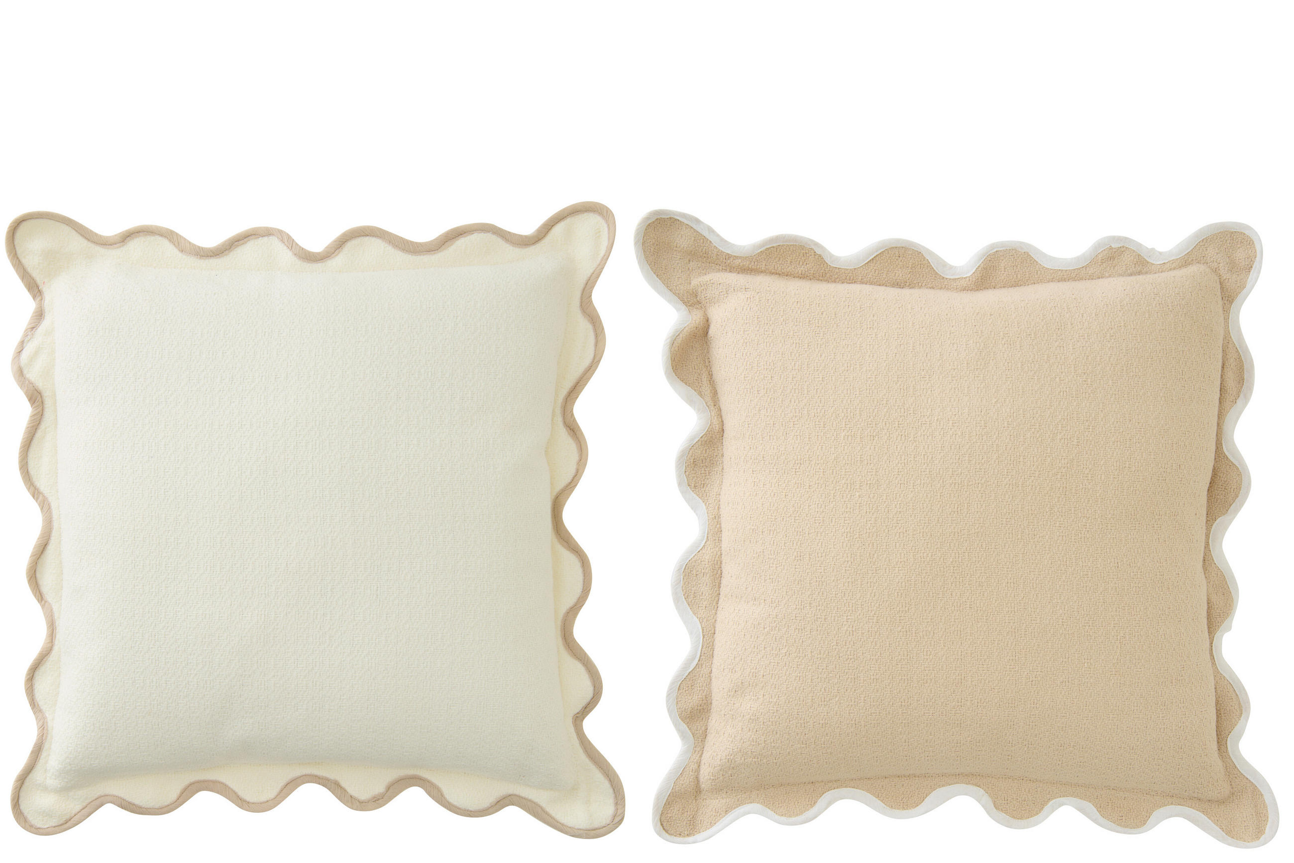 KISSEN AUSGESCHNITTEN Multi - Sandfarben/Creme, Textil (45/45cm) - J-Line