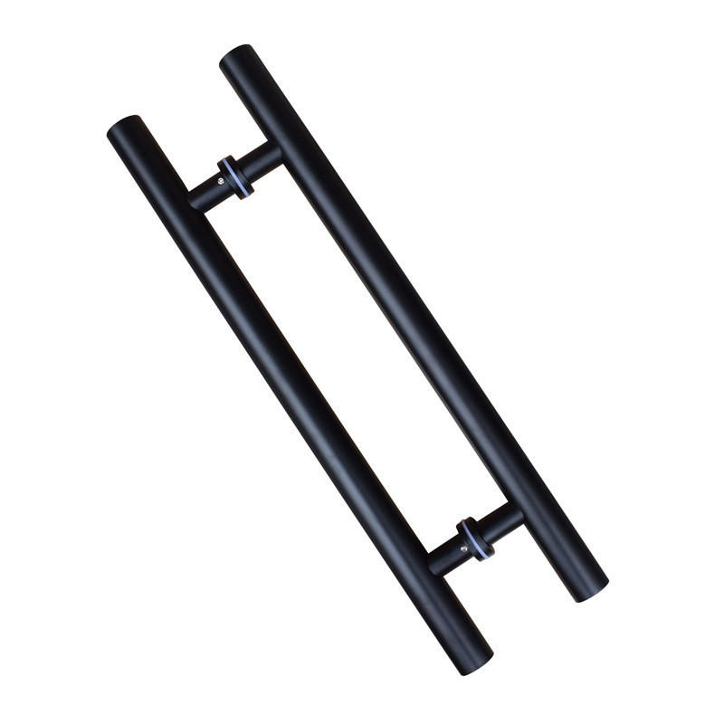 SCHIEBETÜRGRIFF H-Form Schwarz 600 mm Lochabstand 400 mm Beidseitig - Schwarz, Metall (40/40/60cm)