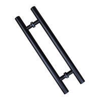 SCHIEBETÜRGRIFF H-Form Schwarz 600 mm Lochabstand 400 mm Beidseitig - Schwarz, Metall (40/40/60cm)